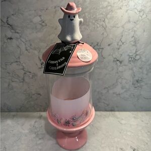 Cobwebs & Cauldrons Glass Candy Jar